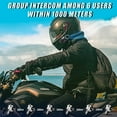 thumbnail image 4 of Freedconn 6 Riders Group Intercom Communication System Bluetooth Motorcycle Headset with 2K Camera, 4 of 5