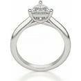 thumbnail image 3 of beryl_creation 0.70 Ct Trillion Cut White Diamond Engagement Wedding Solitaire Ring 14K White Gold Plated 925 Sterling Silver For Women's - 5.5, 3 of 3