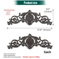 thumbnail image 2 of Sungmor Antique Style Cast Iron Wall Decor, Ornate Scroll and Floral Design Metal Plaque for Home or Garden Decor, Fireplace Mantel, Furniture Decorative Accent, 17.5 Inch & Rustic Black Finish, 2 of 7