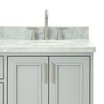 thumbnail image 5 of Ariel Stafford 61 Inch Double Oval Sink Vanity With Carrara White Marble Countertop W/1.5" Edge In Grey, 5 of 11