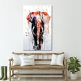 thumbnail image 4 of Red And Gray Art Canvas, Abstract Elepehant Artwork, Red Elephant Poster, Watercolor Elephant Art, Safari Art Canvas, Contemporary Wall Deco , Canvas Wall Decor - Rolled Canvas, 4 of 7