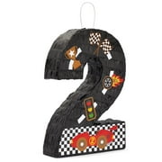Number 2 Pinata Race Car for Kids Boys Girls Birthday Party Decor Small 16.5X11”