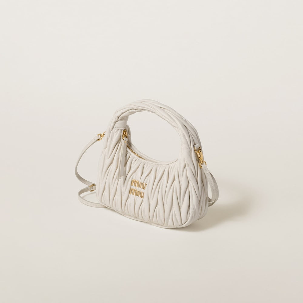 Miu Miu Women's Rhombus Embroidery Thread Quilted Crossbody