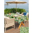 thumbnail image 4 of Outdoor Tablecloth with Umbrella Hole and Zipper, St. Patrick's Day Rectangle Table Cloth 52x70 Inch Waterproof Tablecloth, Watercolor Lucky Shamrocks Vintage Leaves Picnic Table Cover for Patio, 4 of 7