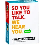 ChatterChance Family: Conversation Card Games - Family Fun Game for Day & Night Party or Car Road Trip - 80 Thought Provoking Family Questions - Deck of Question Cards Gift for Kids, Teens & Adults