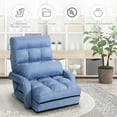thumbnail image 5 of Costway Cotton Sofa Massage Recliner with 5 Adjustable Backrest in Blue, 5 of 9
