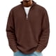 thumbnail image 1 of Ceisia Mens Lightweight Waffle Shirts Trendy Long-Sleeve Quarter-Zip Pullover Sweatshirt Mock Neck Coffee S Gift, 1 of 7