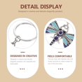 thumbnail image 2 of HUGFEGWE Womens Backpack Purse Dragonfly Keychain Animal Keychain Rhinestone Handbag Key Chain Sparkling Backpack Charm Car Key Chain for Women Womens Wallet CJ25311-1673, 2 of 9
