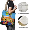 thumbnail image 3 of The Wiggles Bolso de tela con estampado de lienzo para mujer, bolsa de compras reutilizable y estética, con cremallera interior, regalo para mujer,38*45cm., 3 of 6