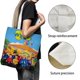 thumbnail image 3 of The Wiggles Bolso de tela con estampado de lienzo para mujer, bolsa de compras reutilizable y estética, con cremallera interior, regalo para mujer,38*45cm., 3 of 6