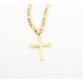 thumbnail image 4 of 24K Figaro Gold Cross Pendant Necklace for Men, Women, Fashion Jewelry, Wear Alone or with Pendant, 4 of 6