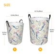 thumbnail image 2 of Laundry Basket, Howdy sea horse cowboy western Laundry Hamper Waterproof Laundry Bag Clothes Hamper Laundry Bin with Handles for Bedroom, Living Room, Kids Room, 2 of 6