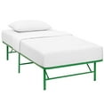 thumbnail image 3 of Modway Horizon Remplace le Sommier – Cadre de Lit en Métal Pliable, Lit Simple, Vert, 3 of 5