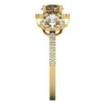 thumbnail image 3 of Clara Pucci 14K Yellow Gold 1.46ct Champagne Three-Stone Ring for Women, 3 of 8