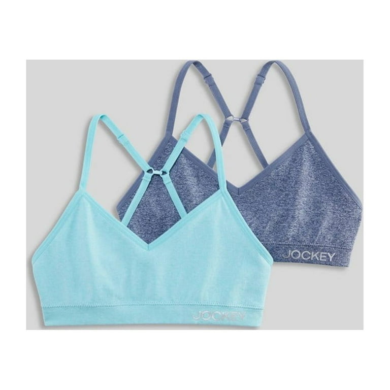 Jockey Generation Girls' 2pk Seamfree Bralette - Jade/Navy S