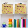 thumbnail image 6 of Yayeee 2 Pack Canvas Storage Basket with Handles for Shelves Fabric Bins Closet Organizer, Yellow Stars, 6 of 8