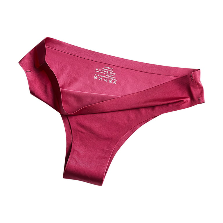 QIPOPIQ Underwear for Women Plus Size 6PCS Sexy Ice Silk Bikini Silky Comfy  Yoga Panties