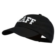Staff Letter Embroidered Low Profile Washed Cap - Black OSFM