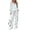 Blue Floral, variant on Botanical Leaf Checkered Pattern Track Suit, Track Suits Drawstring Women's 2 Piece Sweat Set Lightweight Oversized 2 Piece Outfits for Women for Gym Winter