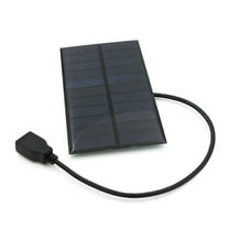 GJX 5V Portable Solar Panel, Small Solar Power Bank, 300mA Solar Charger with USB Port for Outdoor Camping Phone Tablets Charging