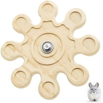 Chinchilla Chew Toys, Natural Wooden Teeth Grinding Guinea Pig Toys for Cage Snowflake- Shaped Rotating Hamster Chew Toys, Chinchilla Cage Accessories Rabbit Chew Toys for Teeth Chewing Supplies