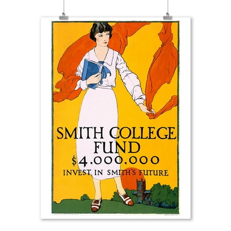 Smith College Fund Vintage Poster USA c. 1920 (9x12 Art Print, Wall Decor Travel (Best Colleges In Usa)
