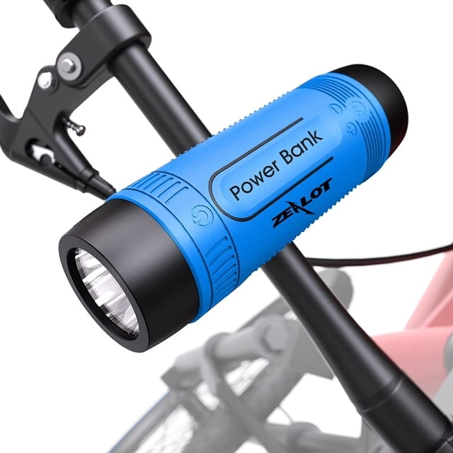 Altavoz Bluetooth ZEALOT S1 para bicicleta Resistente al agua 4000mAh Luz LED Tarjeta TF