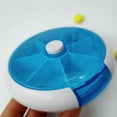 Pill Box, 7 Day Pill Dispenser, Round Pill Box, Mini 7 Day Circular