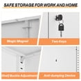 thumbnail image 6 of Metal Storage Cabinet with Adjustable Shelves & 2 Doors,70" H Garage Storage Cabinet with Lock Multi-Use Organizer for Garage,Classroom,Office,White, 6 of 8