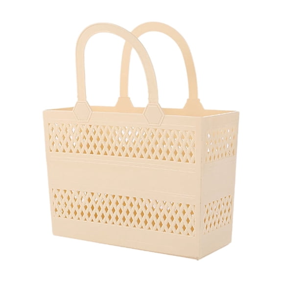 TFYZYY Portable Bath Storage Basket Plastic Shower Organizer with Draining Holes & Handles Multifunctional Use for Bathroom, Fruits, & Miscellaneous Items Durable & Easy to Clean
