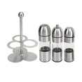 thumbnail image 1 of Stainless Steel Seasoning Bottle Multipurpose Food Grade Refillable Rustproof Salt Pepper Containers Set Seasoning Bottle X 2, Grinder X 1, 1 of 5