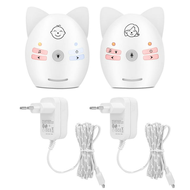 Digital Audio Baby Monitor Portable Wireless Two-Way Infant Monitor with Night Light (EU Plug Audio Monitor)