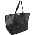 thumbnail image 1 of Bolsa de Playa de Malla, Negra Con 8 Bolsillos, Impermeable, De Gran Capacidad, Adecuada para Banarse, Viajar en la Playa y Otras Ocasasas., 1 of 7