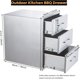 thumbnail image 2 of Cajones para Cocina Exterior, Gabinete de Acero Inoxidable para BBQ, Cajón Empotrado de 18x24 Pulgadas para Islas de Cocina al Aire Libre, 2 of 5