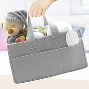 Sorbus Felt Baby Diaper Caddy with Handle, Storage for Diapers, Baby Wipes, Supplies, etc - Portable, Foldable, Removable Compartments