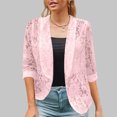 thumbnail image 1 of NARABB Women's Solid Color Small Suit Solid Color Casual Lace Jacket, 1 of 1