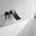 thumbnail image 4 of sumerain Black Tub Faucet Waterfall Wall Mounted Bathtub Filler Left-Handed Single Handle, 4 of 7