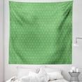 thumbnail image 1 of Green Tapestry, 50s 60s Style Retro Vintage Inspired Simple Design with Little Polka Dots Image, Fabric Wall Hanging Decor for Bedroom Living Room Dorm, 5 Sizes, Green and White, by Ambesonne, 1 of 1