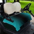 thumbnail image 2 of Golf Cart Seat Covers for 2 Seater,Teal Black Ombre Microfiber Cart Seat Towel Blanket,Gradient Contemporary Abstract Art Absorbent Breathable Non Slip Bench Seats Protector for Golf Course 51"x31", 2 of 9