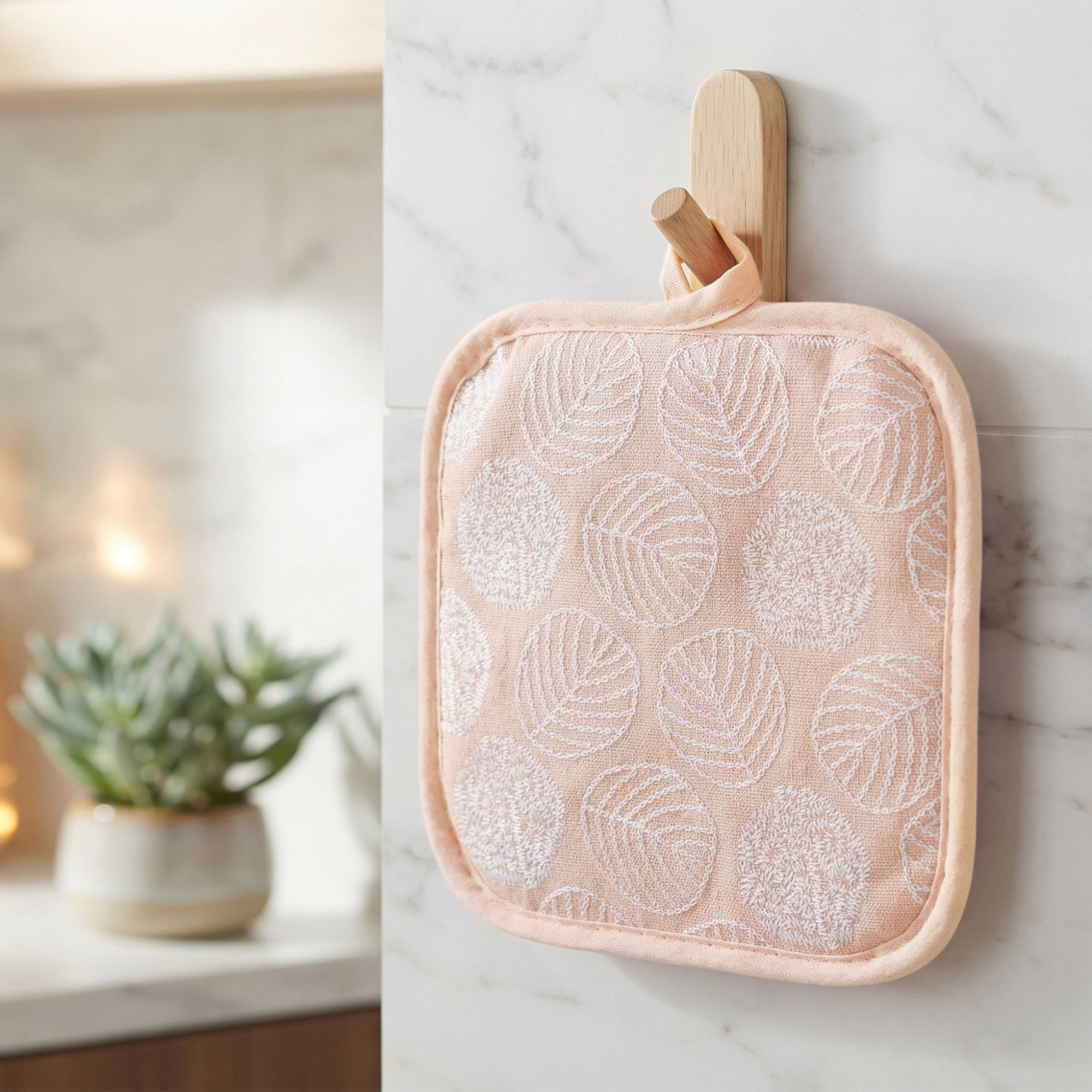 Unique Bargains Pot Holders Heat Resistant Non Slip Hot Pads for Kitchen Baking Pink 6Pcs