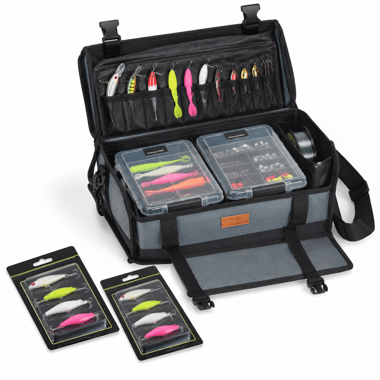 Soft Plastic Bait Storage Fishing Tackle Bag 17.20 x 12.01 x 2.13 inches