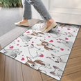 thumbnail image 4 of Bull Terriers and Hearts Door Rugs,Washable Non Slip Door Mats Indoor,Decorative Door Mats,Entry Mat Indoor for Entrance,Bedroom,Kitchen,Bathroom,17"x30", 4 of 6