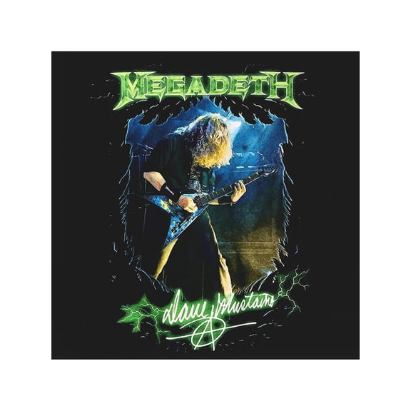 Black Unisex Dave Mustaine Signature Shirt, 5XL Tees for Him on Birthday