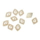 thumbnail image 4 of 10 botones dorados con de imitación y perlas para invitación de boda Zulema Flatback, 4 of 7