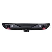 Vijay Compatible with 2018-2019-2020-2021-2022-2023-2024-2025-2026 Jeep Wrangler JL Front and Rear Bumper Textured Black Steel with Lights and D-rings