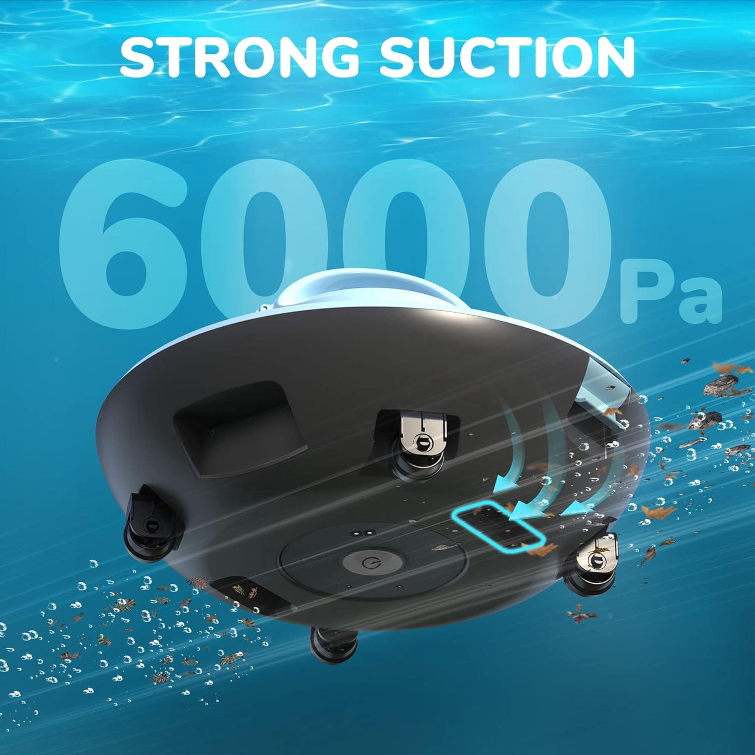 Seauto Smart Cordless Pool Cleaner Robot – Automatic Pool Vacuum with Rechargeable Battery for Effortless Pool Maintenance, Leaves, Dirt & Debris Removal for All Pools