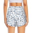 thumbnail image 2 of Lsque Dock Rudder Printed Women's Running Shorts with Liner Pockets,Elastic Quick Dry Workout Athletic Gym Yoga Shorts,Womens High Waist Shorts-Large, 2 of 9