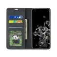 thumbnail image 3 of Samsung Galaxy S20 Ultra Wallet Case Samsung Galaxy S20 Ultra Luxury PU Leather Case, Book Folding Flip Retro Case with Kickstand, [RFID Blocking] Credit Card Slot Magnetic Closure Cover, Black, 3 of 8