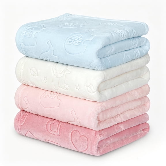 Boritar 4-Pack Baby Blankets for Newborn Infant Boys Girls, 30 x 40 Inch