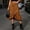 *Brown, variant on ClodeEU Women's High Waist Irregular Ruffle Midi Skirt,Casual Flowy A Line Wrap Skirt Army Green,Women's Plus L